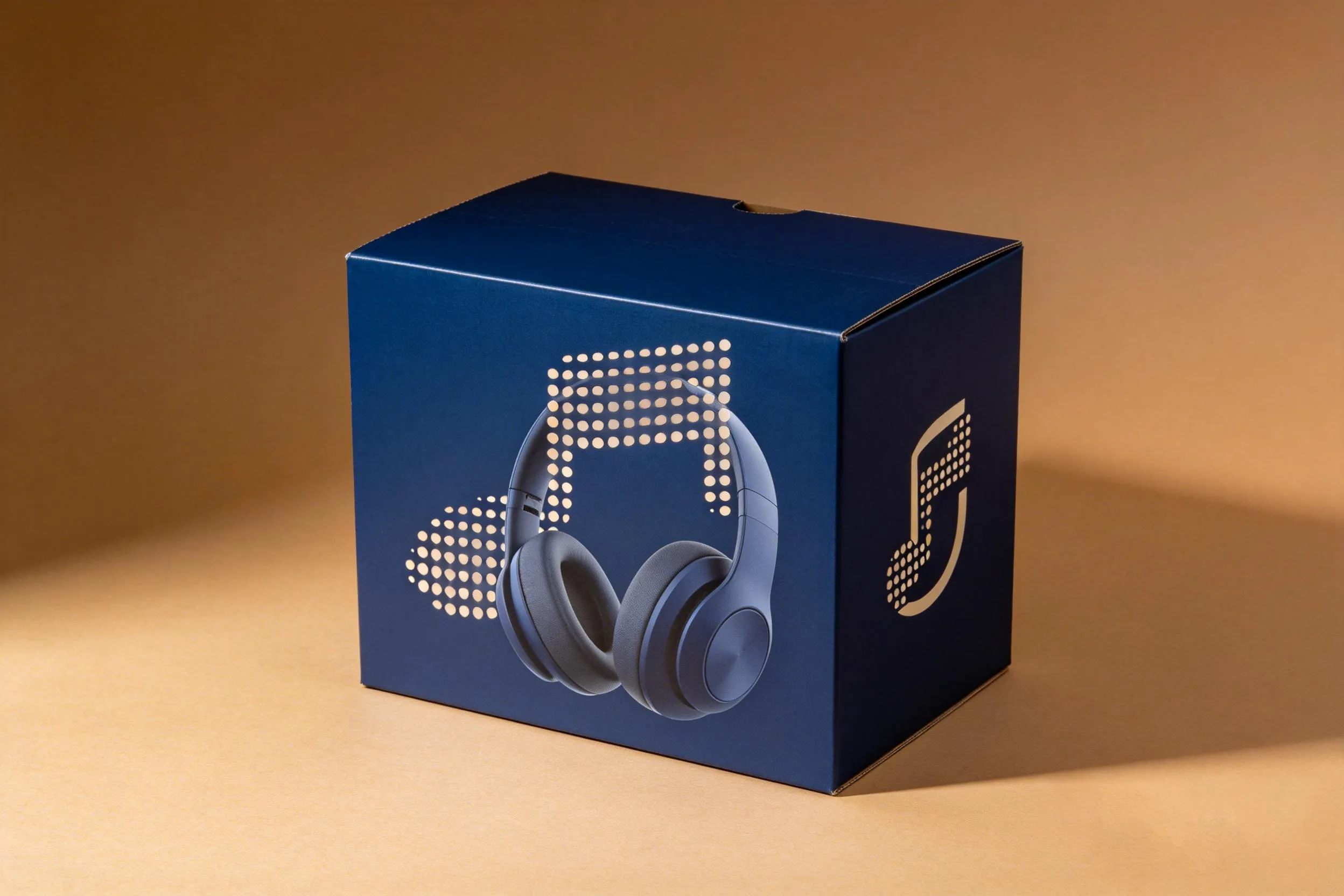 3C電子產品緩衝包裝設計，隔板固定防震結構展示