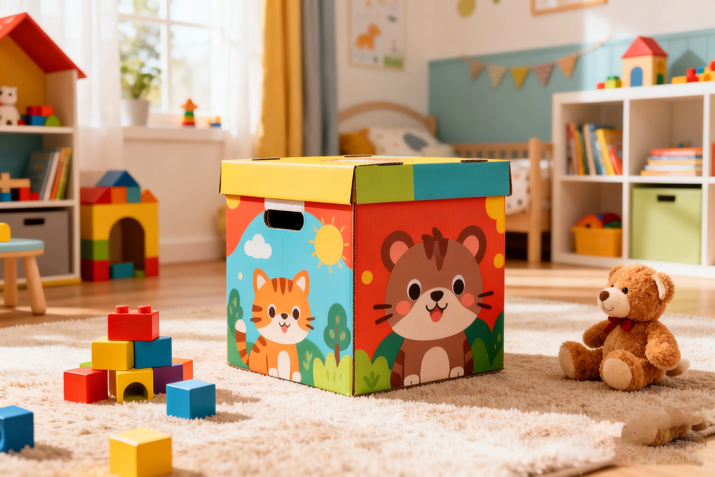 重型物流瓦楞紙箱，雙層紙板高強度耐壓結構